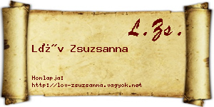 Löv Zsuzsanna névjegykártya